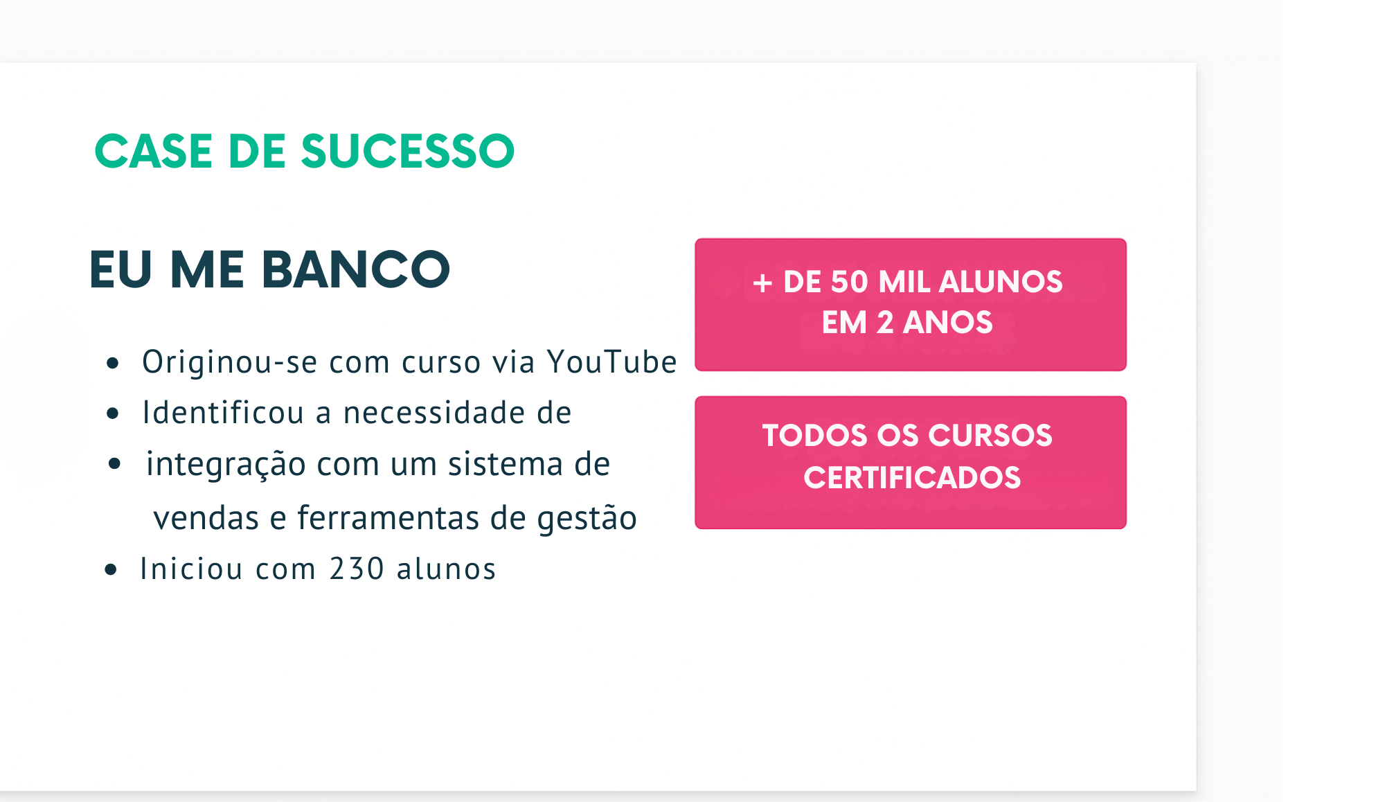 CASE DE SUCESSO EU ME BANCO